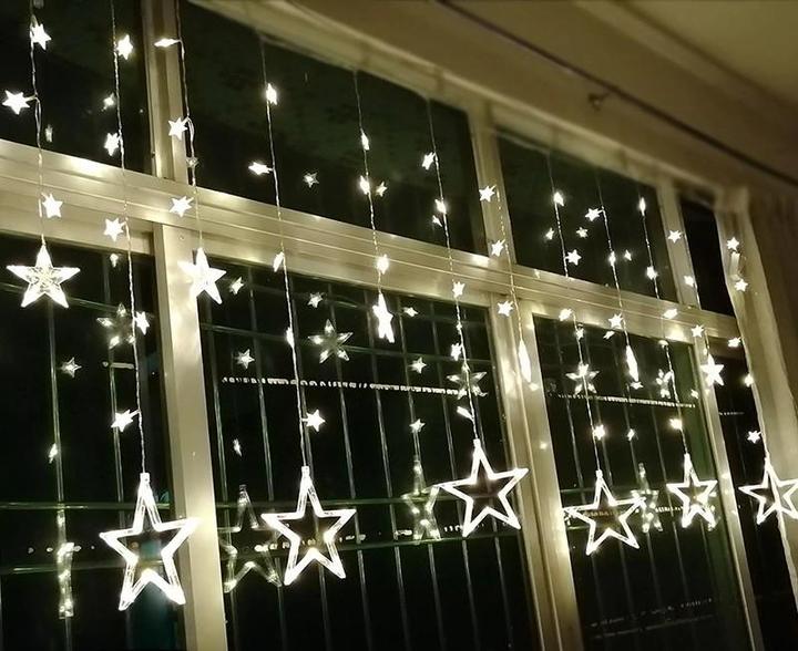 Star Shape Curtain String LED Lights