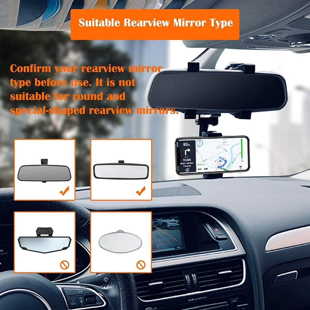 Rearview Mirror Phone Holder